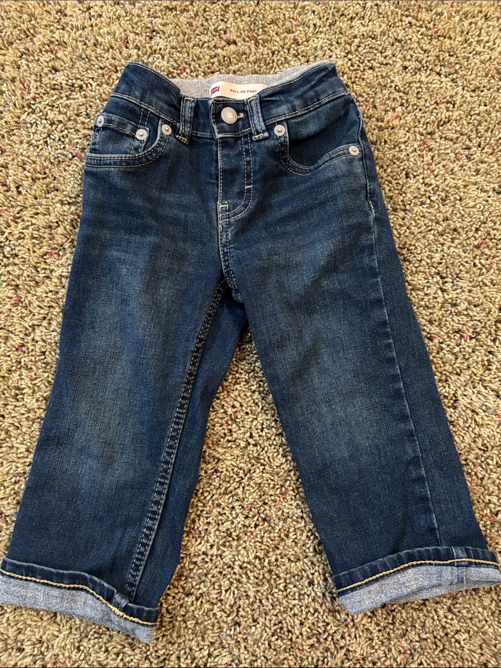 Levi’s Toddler Kids Pull On Jeans Knit Waistband Medium Wash Size 2T